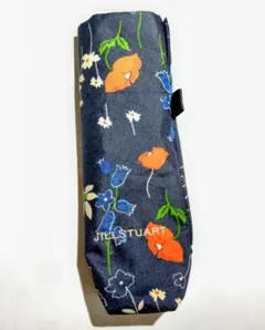 【袋のみ】JILLSTUART 折りたたみ傘 花柄 ネイビー ジルスチュアート