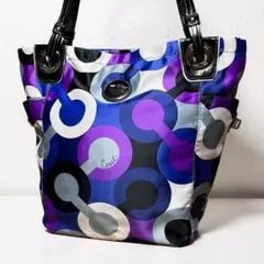 コーチ　トートバッグ　アレックス　マルチオプアート　ターンロック　肩掛け