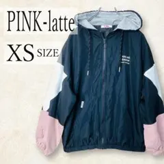 PINK-LATTE ピンクラテ ウインドブレーカー 配色 フード XS 150
