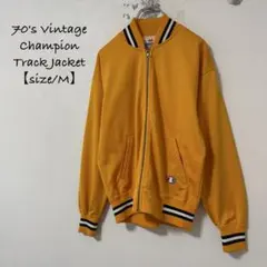 70s★チャンピオン★トラックジャケット/ジャージ★イエローオレンジ/黄 系★M