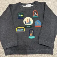 familiar 刺繍入り グレー トレーナー