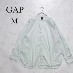 【ギャップ】バンドカラーシャツ ノーカラーシャツ ブラウス M オーバーサイズのサムネイル