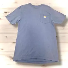 Carhartt カーハート ブルー Tシャツ 胸ポケット S　K0089