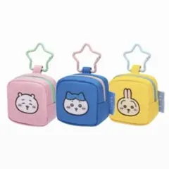 ちいかわ カラビナつき刺繍スクエアミニポーチ　3個セット