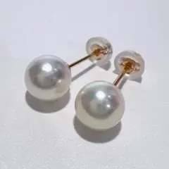 K18PG 天然 AKOYA アコヤ パール ピアス P7mm 1.3g 新品 - メルカリ