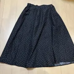 ドット柄 フレアスカート Dカン付き　chocol raffine robeのサムネイル
