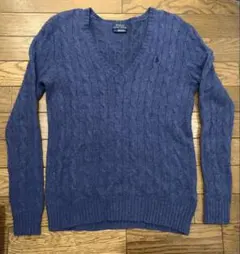 【美品】ラルフローレン　カシミヤ混ウール　Ｖネックセーター　ニット　POLO