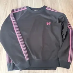 Needles トラッククルーネックシャツ ブラック ピンク S