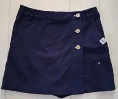 キャロウェイ アロハ ゴルフスカート パンツ一体型 ラップスカート ネイビー L