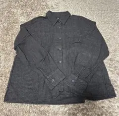 ブラウン チェック柄 長袖シャツ