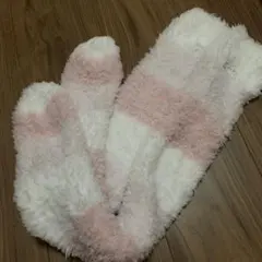 はーと様専用ジェラートピケフワフワ ピンク ホワイト ソックス