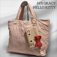 エムズグレイシー ハローキティ 50周年 トートバッグ キルティング ピンク