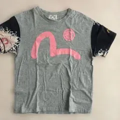 M ik i様専用　EVISU グレー Tシャツ ピンクグラフィック