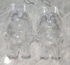 ラブブ labubu 保護ケース 透明ケース カバー 立ち姿 タイプ 2個セット