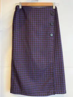 【美品】ビス　VIS スカート タイトスカート　チェック柄　ブラウン　S