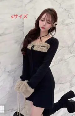 ru1388 GRL ワンピース 黒 sサイズ