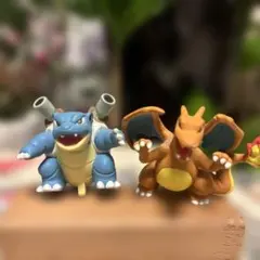 リザードン カメックス フィギュアセット　平成レトロ　当時物　ポケモン