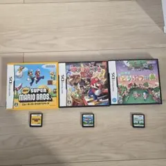 DS ソフト 3本セット(マリオブラザーズ、マリオパーティー、どうぶつの森)