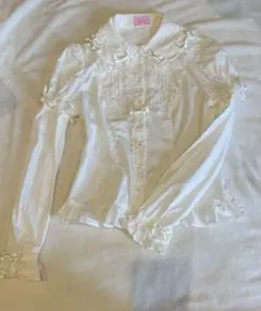 Angelic Pretty　長袖半袖　ブラウス　シロ　シャーリングのサムネイル