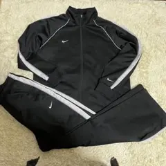 ナイキ　ジャージ　セットアップ　上下　トラックジャケット　ロゴ刺繍　ライン　古着