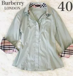 L BURBERRY LONDON バーバリーノバチェック ホース刺繍