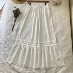 新品★サマンサモスモス★オフ＊裾スカラップレース＊カット切替ペチパンツ