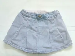 petit main デニムプリーツスカパン 90cm