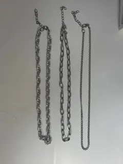 シルバーチェーンネックレス 3本セット