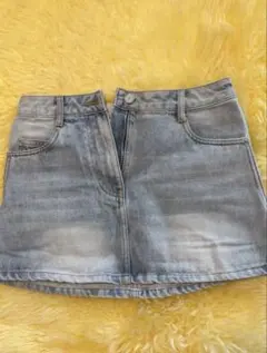 ライトブルー デニムミニスカート Mのサムネイル