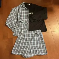 チェックセットアップ パンツ