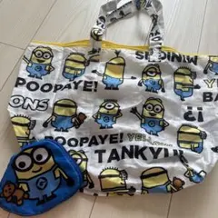 ミニオン 折りたたみトートバッグ　エコバッグ　旅行用持ち運びバック　キャラクター