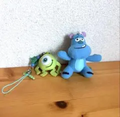【2点セット】ディズニー モンスターズインク サリー •マイク　ストラップ