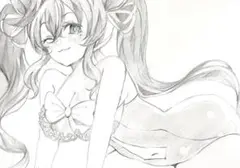ヴィブロス ウマ娘 手描きイラストアニメスタイル ビキニイラスト