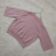 AMBIDEX 7分袖　スウェット　トレーナー　くすみピンク　F 綿100%