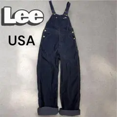 vintage 【Lee リー】コーデュロイオーバーオール　USA製　ネイビー
