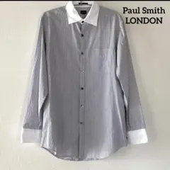Paul Smith LONDON 長袖シャツ　グレー×ホワイト M