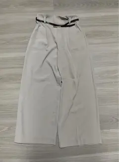 Honeys レディース パンツ スラックス ストレート ブラウン ベルト付き