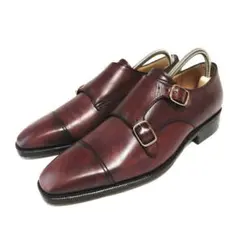 Aquascutum ダブルモンク ストラップ ビジネス シューズ 25 日本製のサムネイル