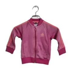 adidas キッズ ジャージ上 100cm ピンク トレフォイル スポーツ