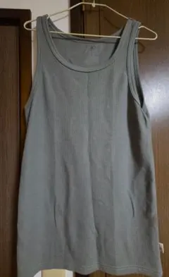 FRUIT OF THE LOOM ワッフルタンクトップ LL　カーキ　グレーのサムネイル