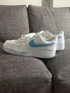 NIKE AF1 カスタム ホワイト×ブルー27.5センチ