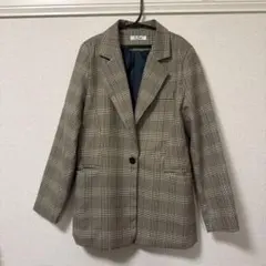 チェックジャケット ベージュ