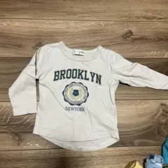 西松屋 英字Tシャツ 90cm カットソー オフホワイト