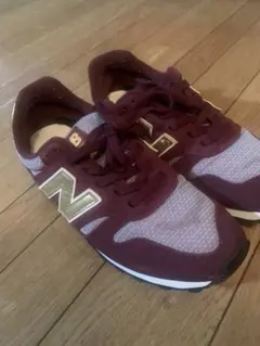 new balance ML574 バーガンディ/ゴールド スニーカー美品
