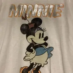 y2k ミニーマウス 古着 Tシャツ ラメ プリントT ディズニー