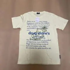 drug store's プリントTシャツ クリーム色
