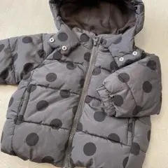 ZARA ドットアウター【チャコールグレー】【80cm】