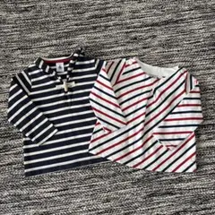 petit bateau長袖ストライプTシャツ2枚セット
