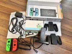 Nintendo Switch 本体 グリーン・レッドジョイコン　充電スタンド
