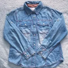 最終価格‼︎【motherways】薄手のデニムシャツ 長袖 140cm